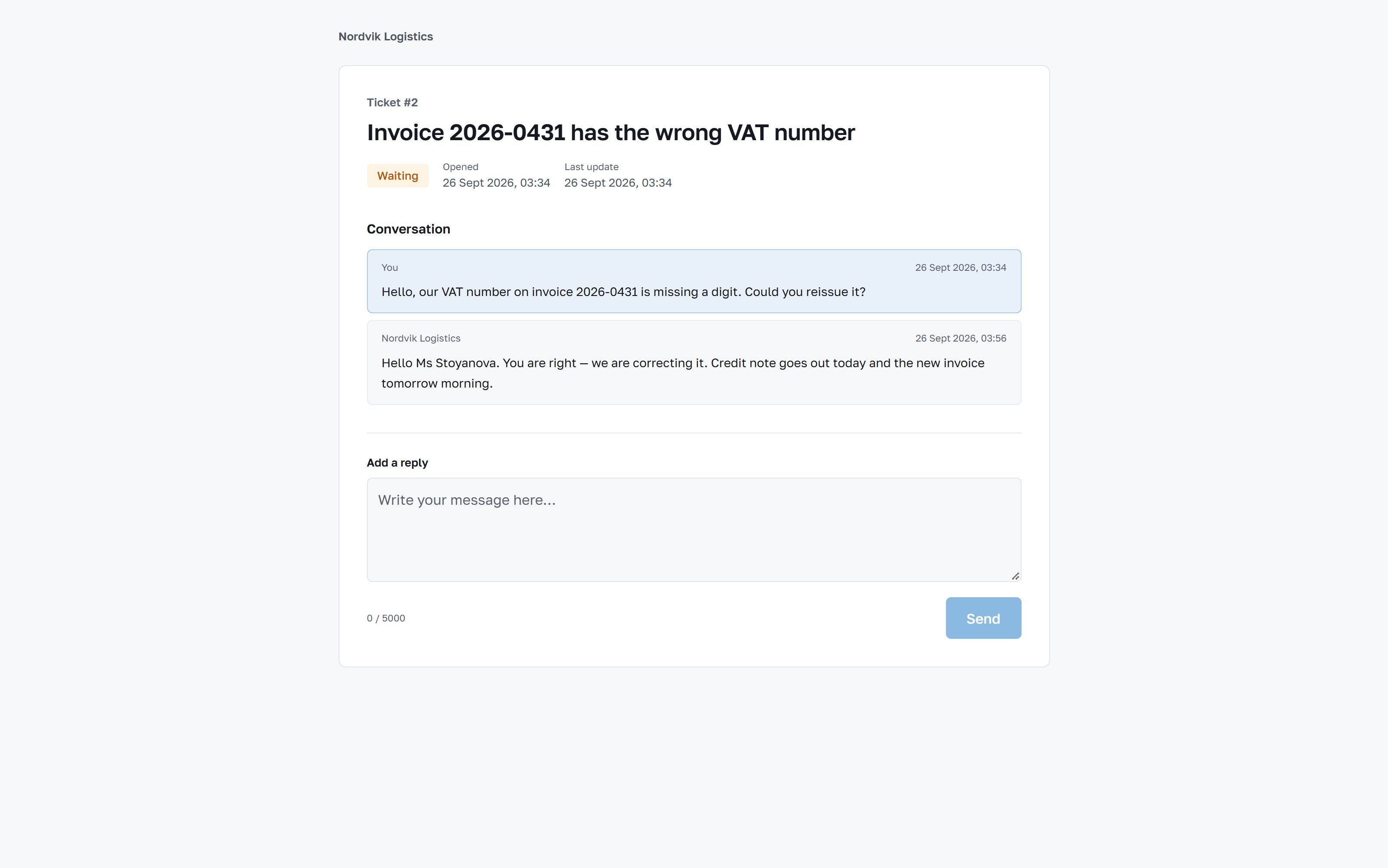 Customer portal